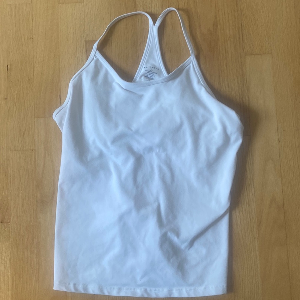 Lands’ end white tank